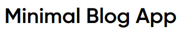 minimal blog app theme logo