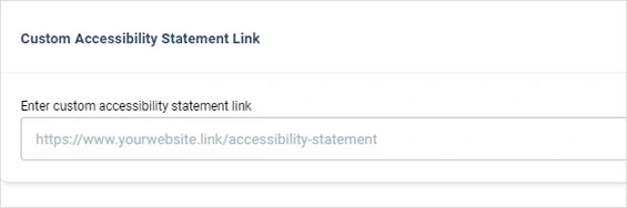 custom accessibility statement link