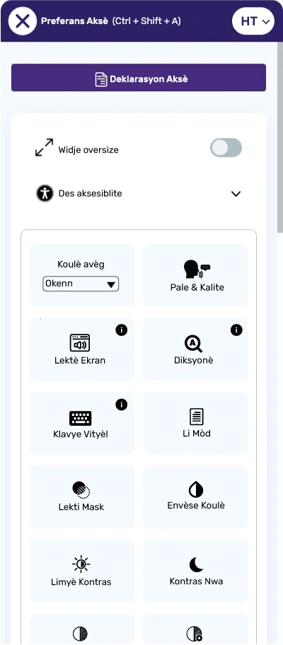 haitian creole accessibility toolbar