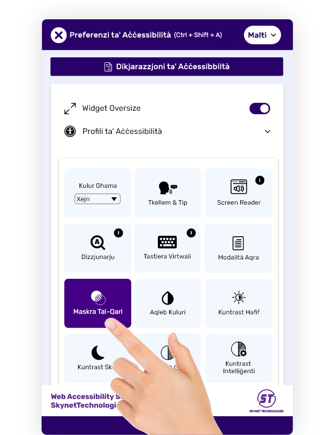 Aċċessibbiltà tal-Websajt