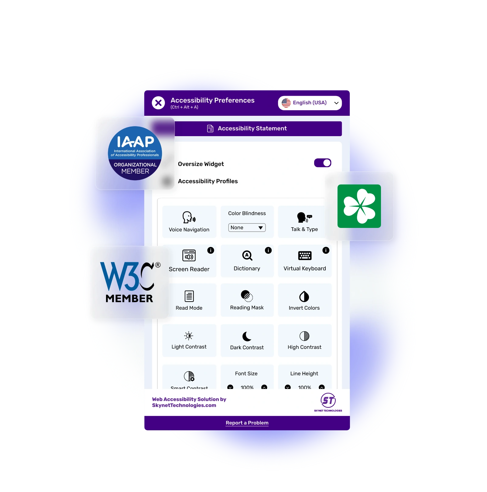 Clover Sites Accessibility Widget