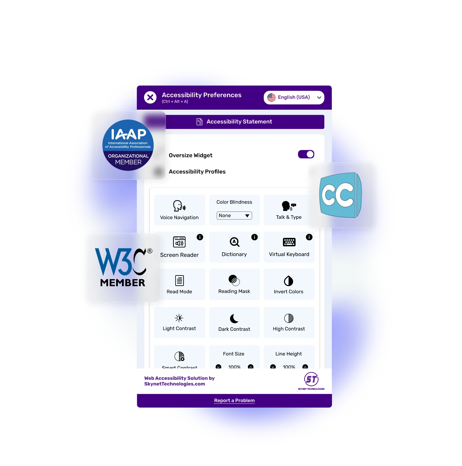 Cubecart CMS Accessibility Widget