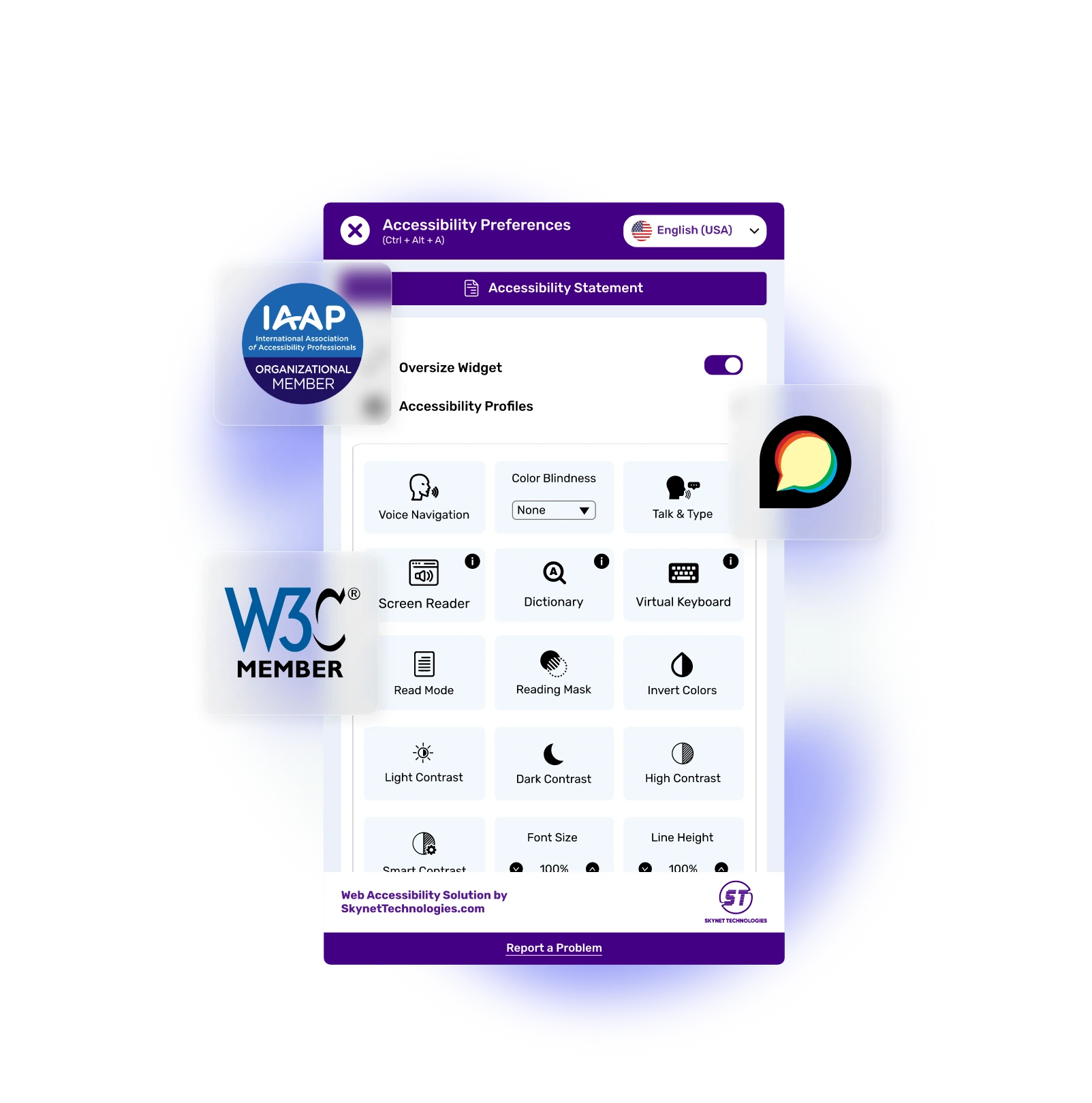 Discourse Accessibility widget for improving ADA & WCAG 2.1 compliance
