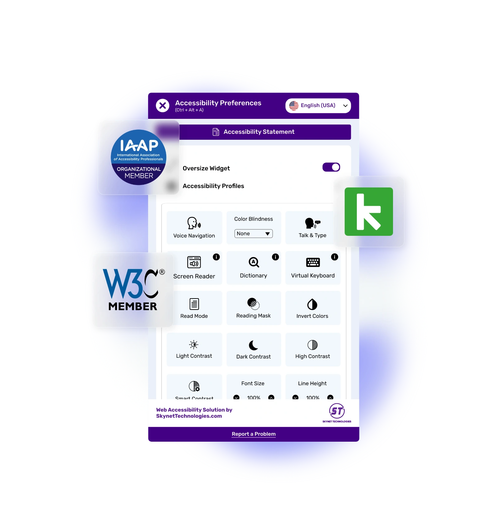 Keap Accessibility Widget