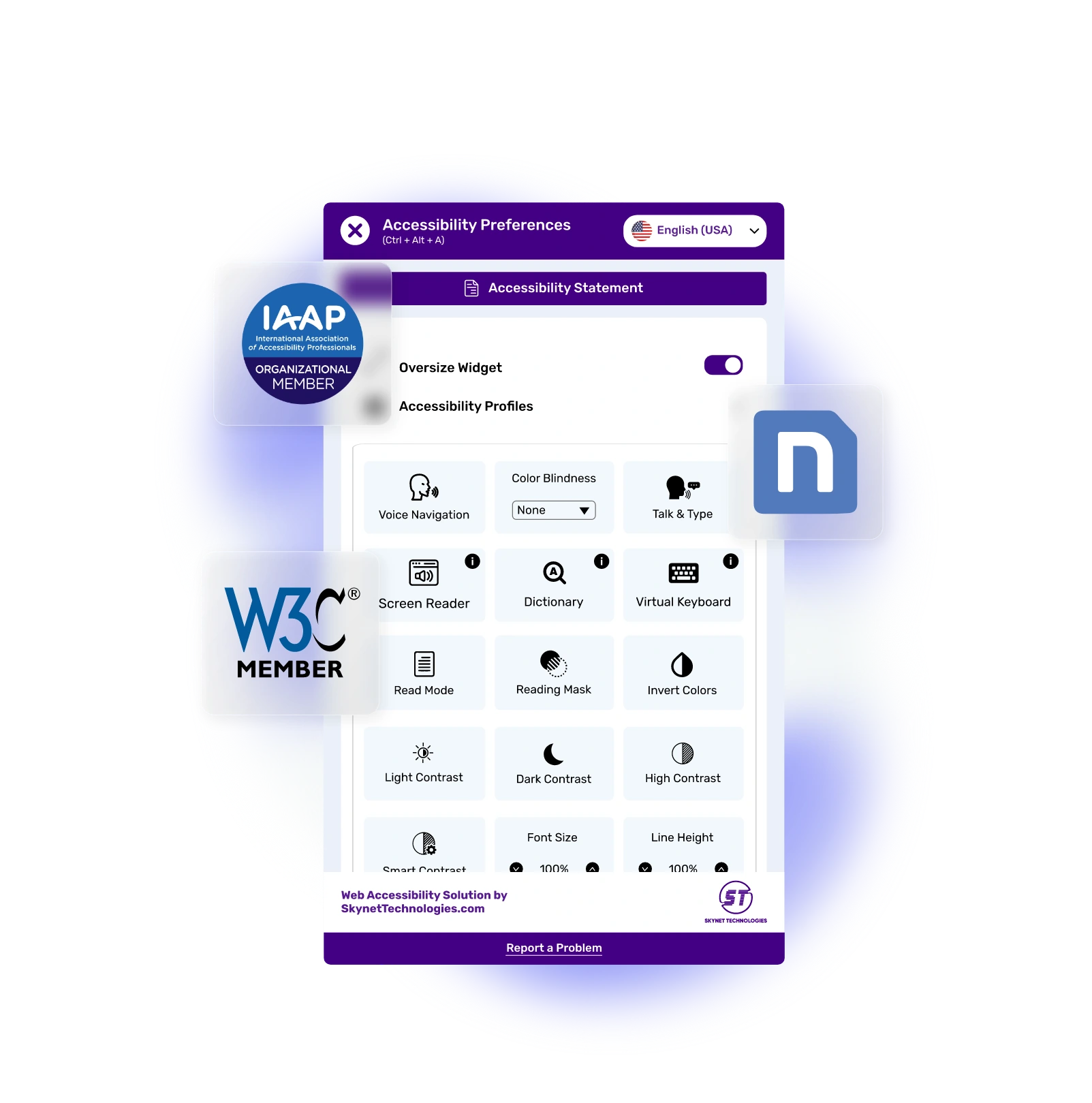 Nicepage Accessibility Widget