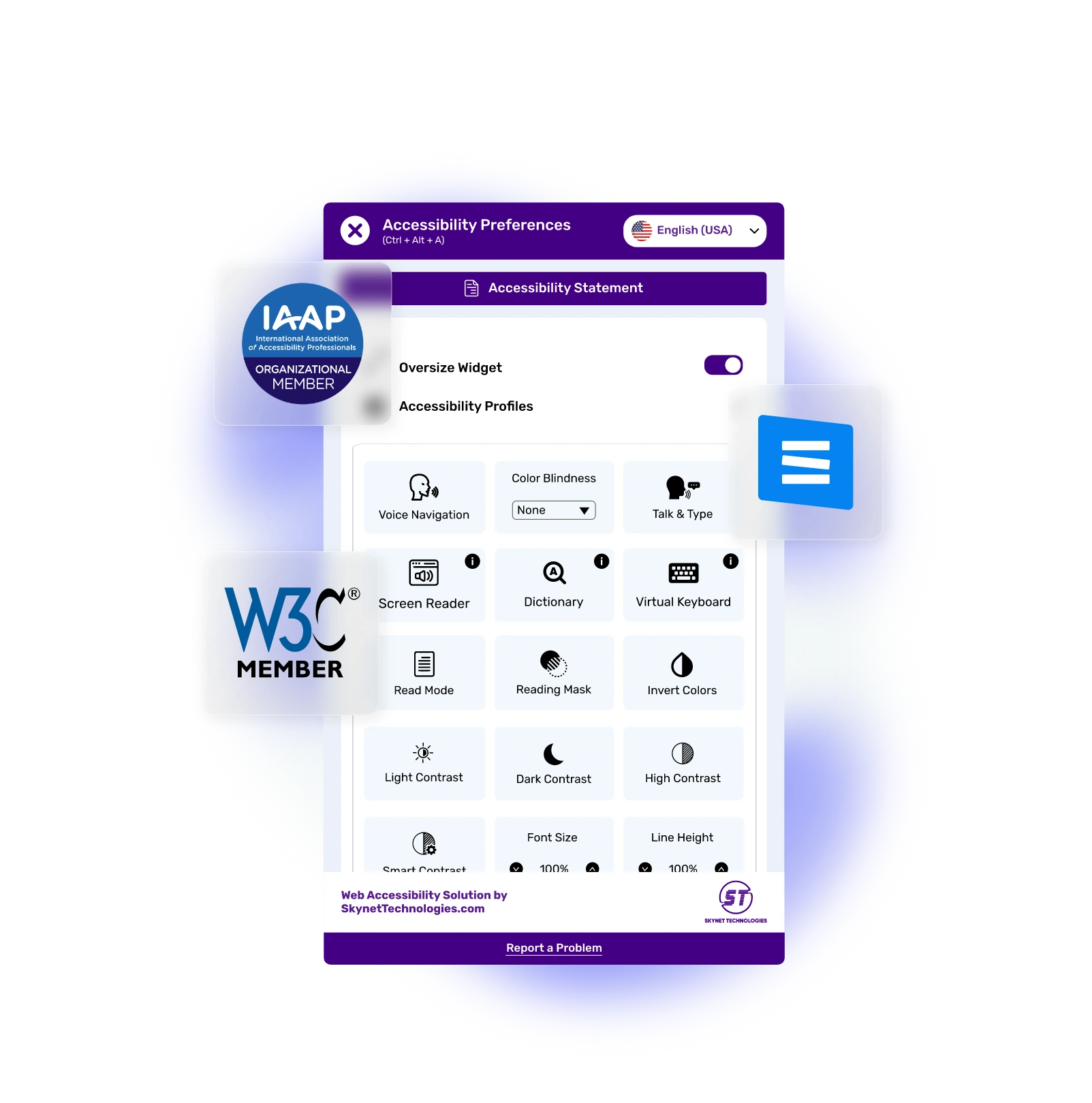 SITE123 Accessibility Widget
