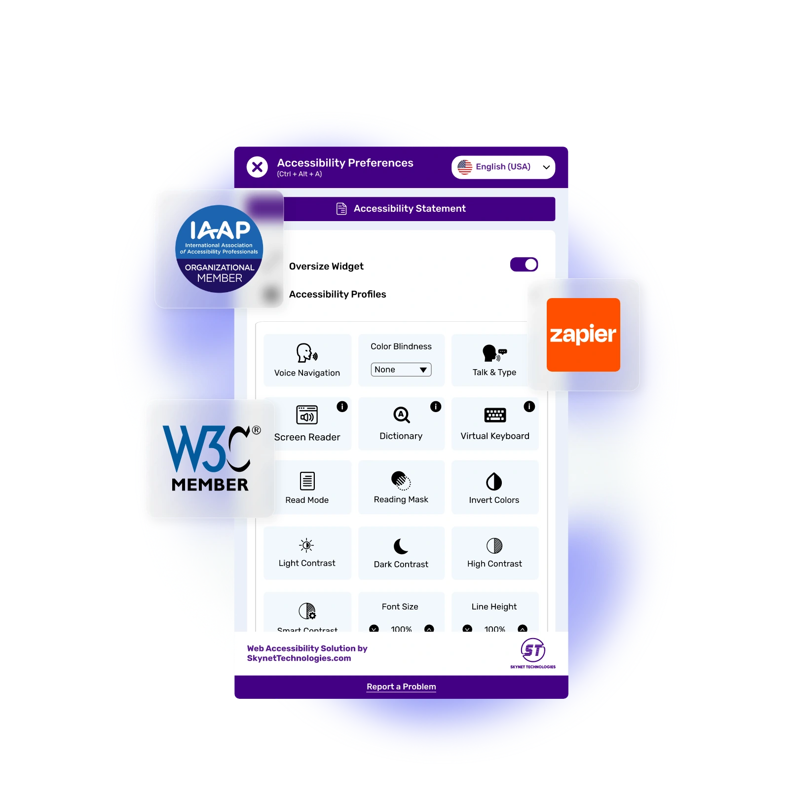 Zapier Accessibility Widget