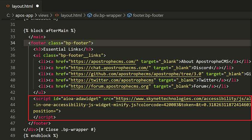 apostrophe cms wcag web accessibility