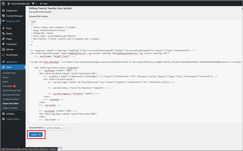 academylms wcag web accessibility