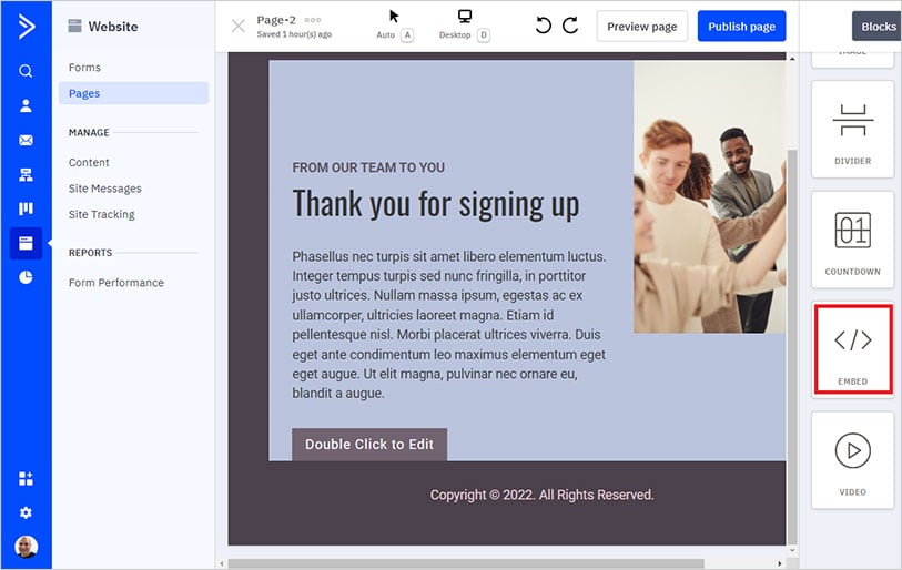 ada accessible activecampaign website