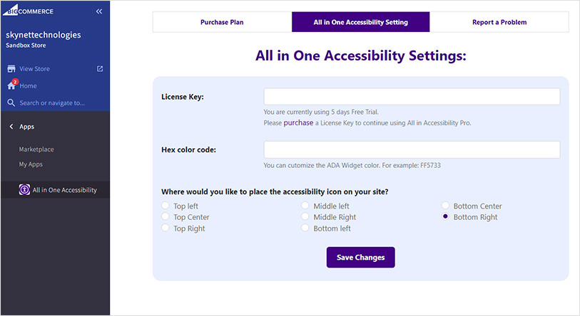 BigCommerce website accessibility