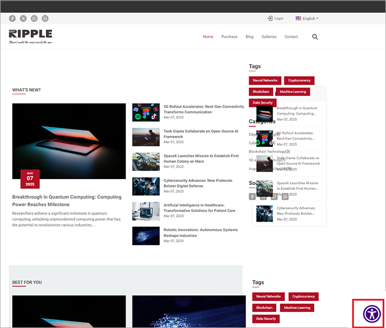 botble all in one accessibility