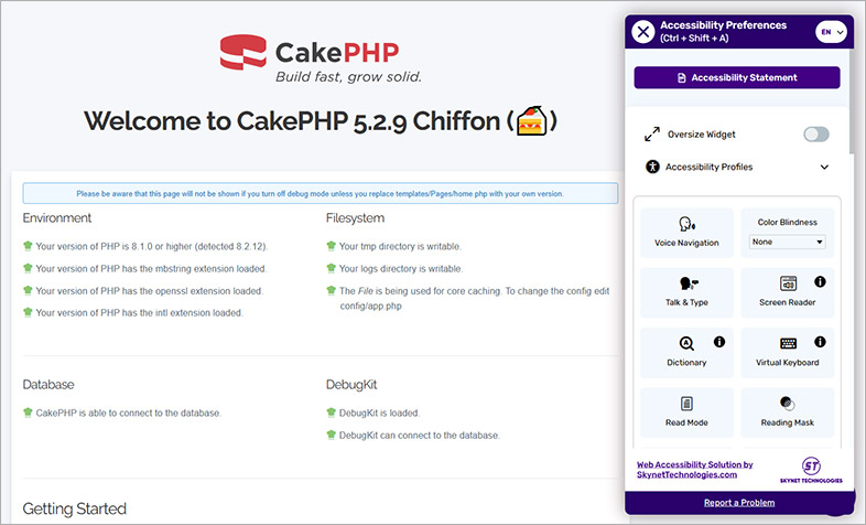 cakephp ada website accessibility