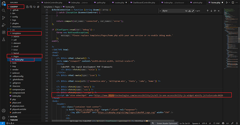 cakephp website accessibility remediation