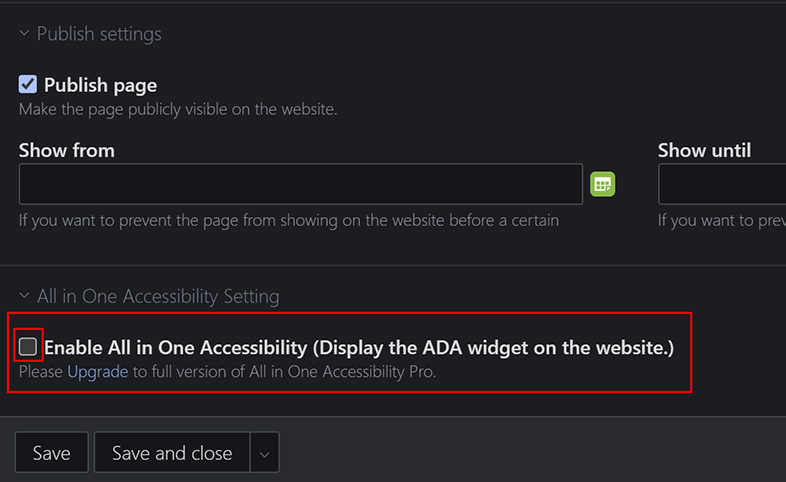 contaocms all in one accessibility