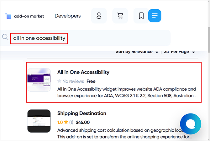 CS-Cart web accessibility widget installation