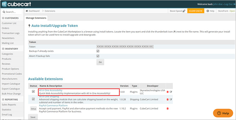 cubecart all in one accessibility