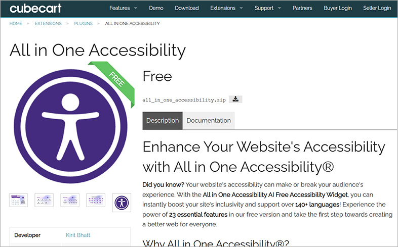 cubecart website accessibility remediation