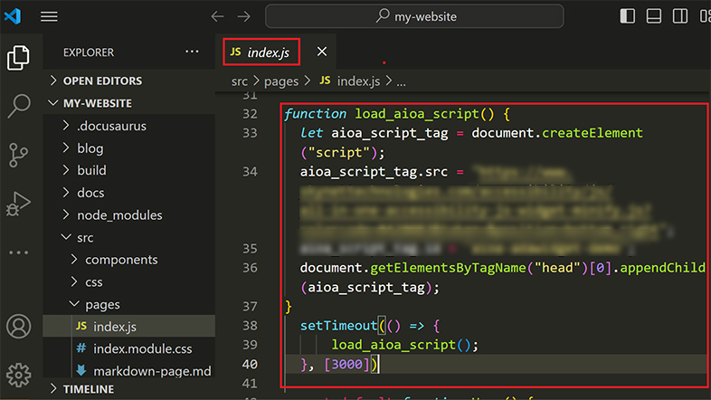 docusaurus wcag web accessibility