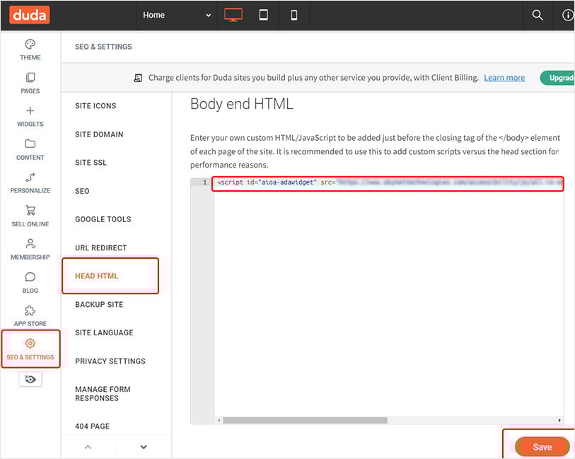 duda cms wcag web accessibility