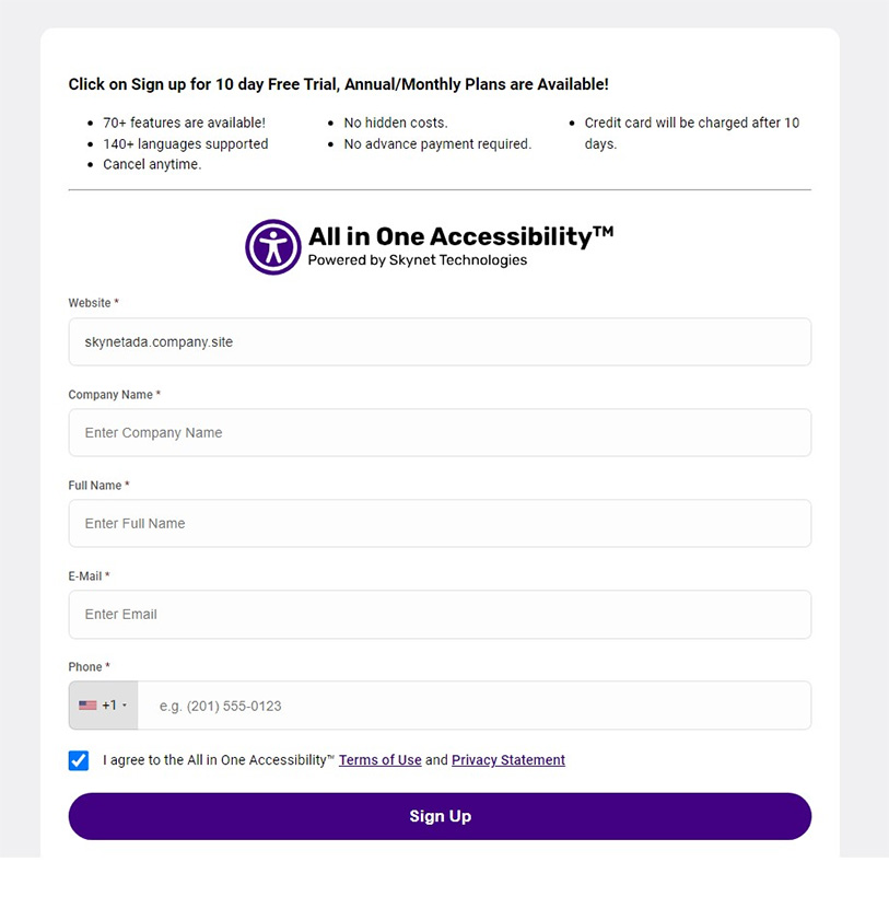 ecwid all in one accessibility