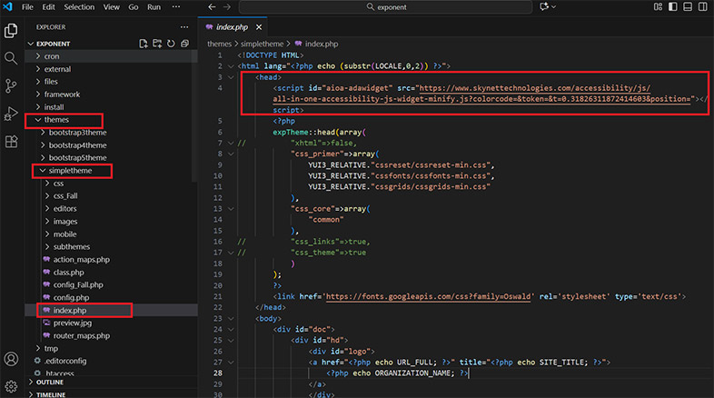 exponentcms website accessibility remediation