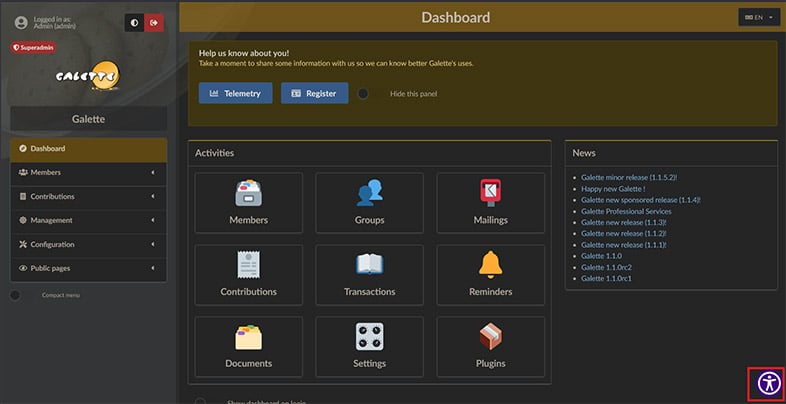 galette website accessibility remediation
