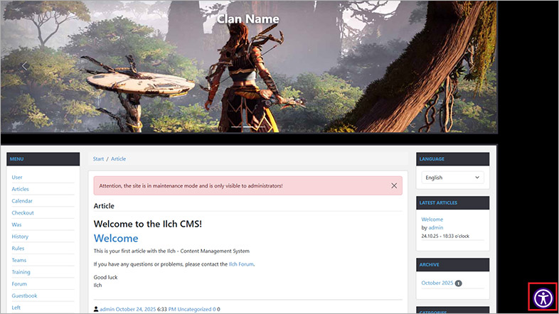 ilchcms wcag web accessibility
