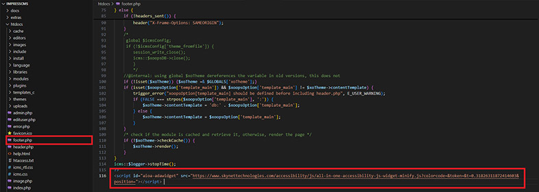 impresscms ada website accessibility