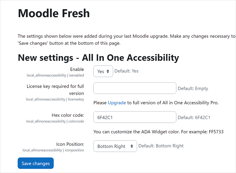 Moodle All in One Accessibility PRO