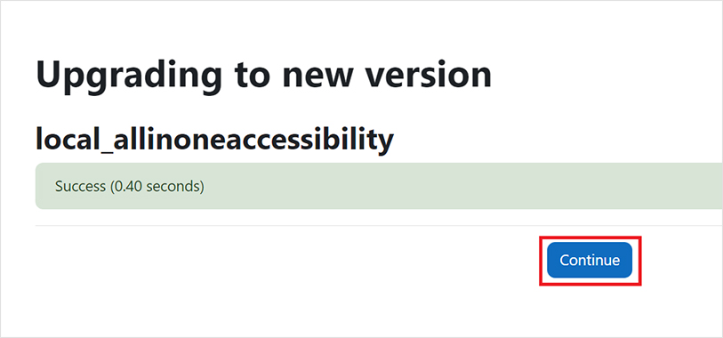 Upgrade Moodle All in one accessibility