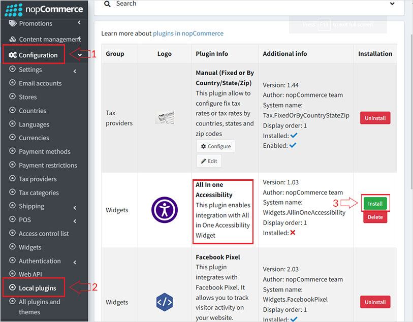 nopcommerce ada website accessibility