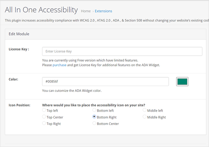 OpenCart ADA WCAG Accessibility widget installation