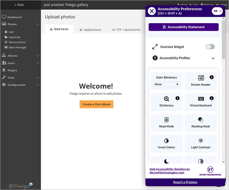 piwigo ada website accessibility