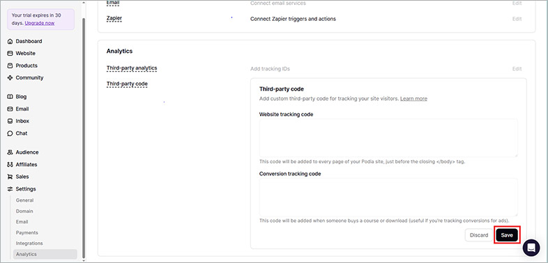 podia all in one accessibility