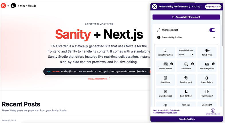 sanity ada website accessibility