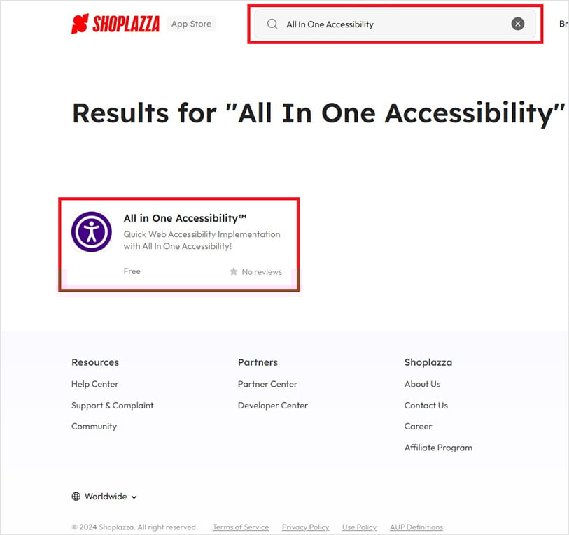 shoplazza wcag web accessibility