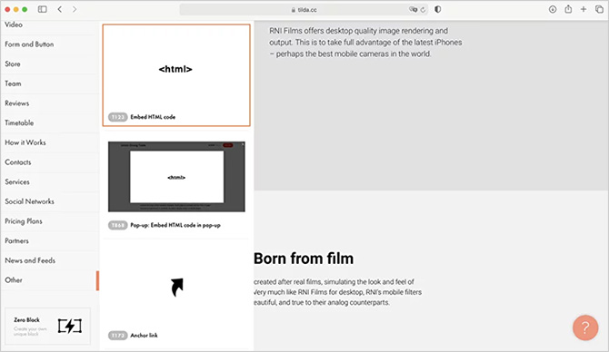 Tilda ADA WCAG Web Accessibility widget installation