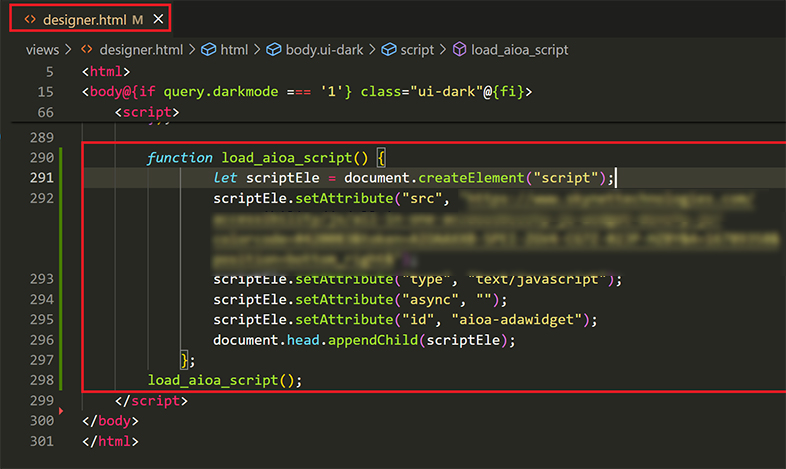 Total.js web accessibility widget installation - All In One Accessibility