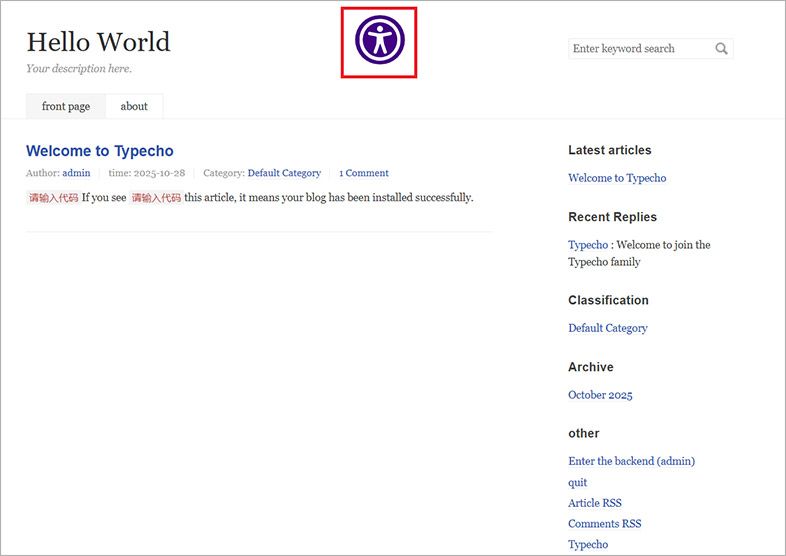 typecho ada website accessibility