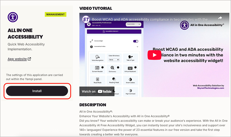 yampi website accessibility remediation