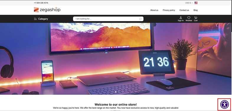 zegashop wcag website accessibility