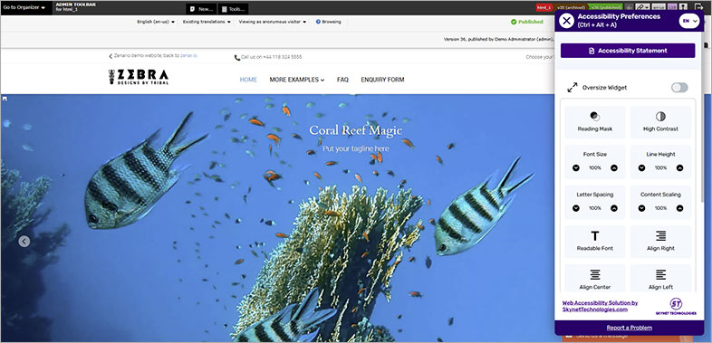 zenario ada web accessibility