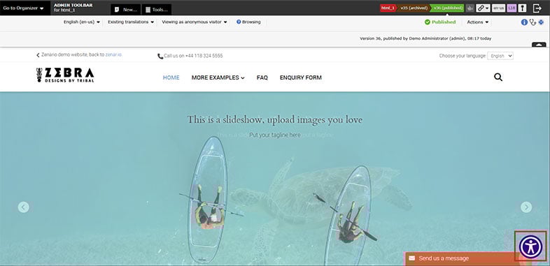 zenario wcag website accessibility