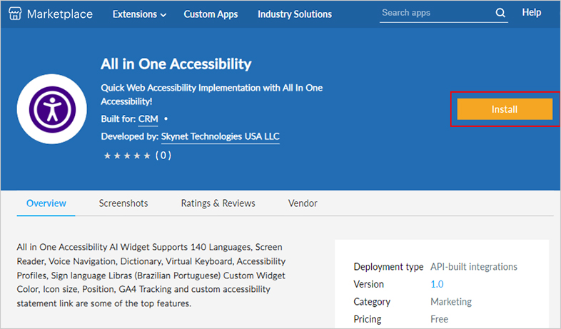 zoho wcag web accessibility