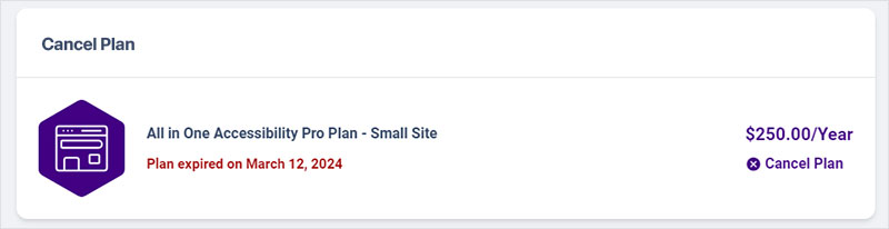 All in One Accessibility Cancel Plan