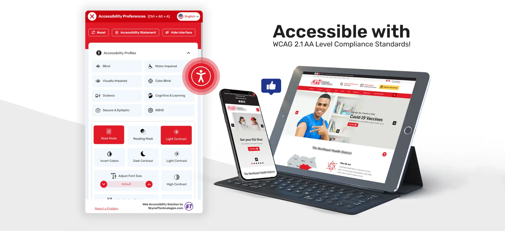 public health website WCAG accessibility