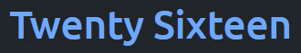 twentysixteen theme logo