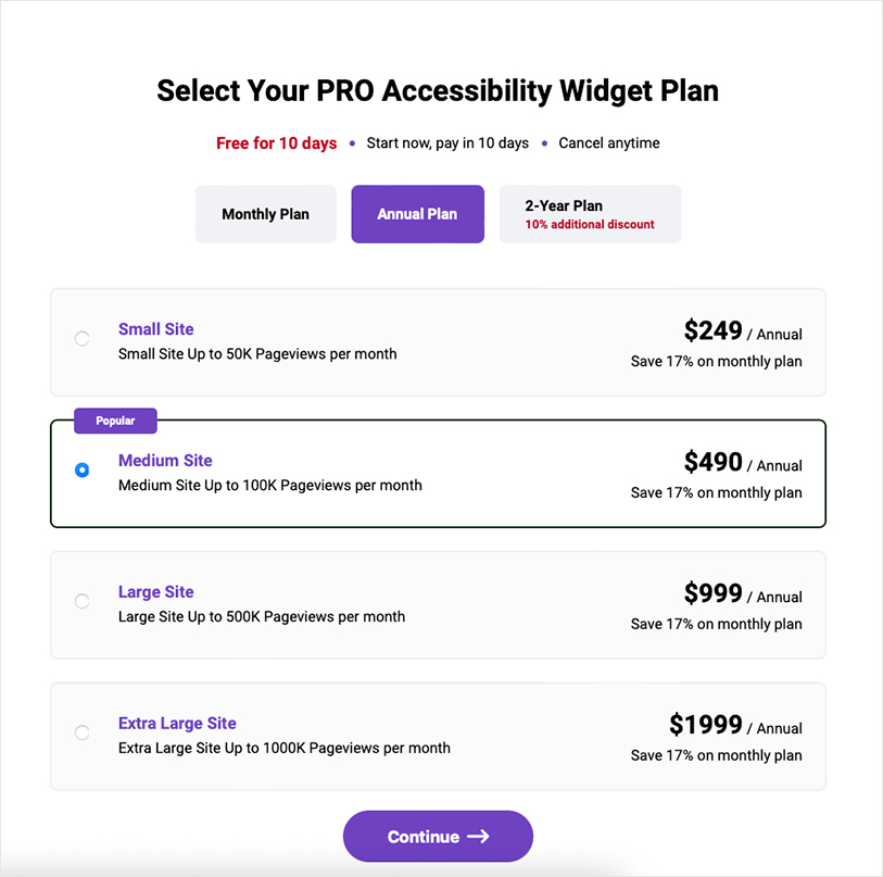 website ada accessibility widget