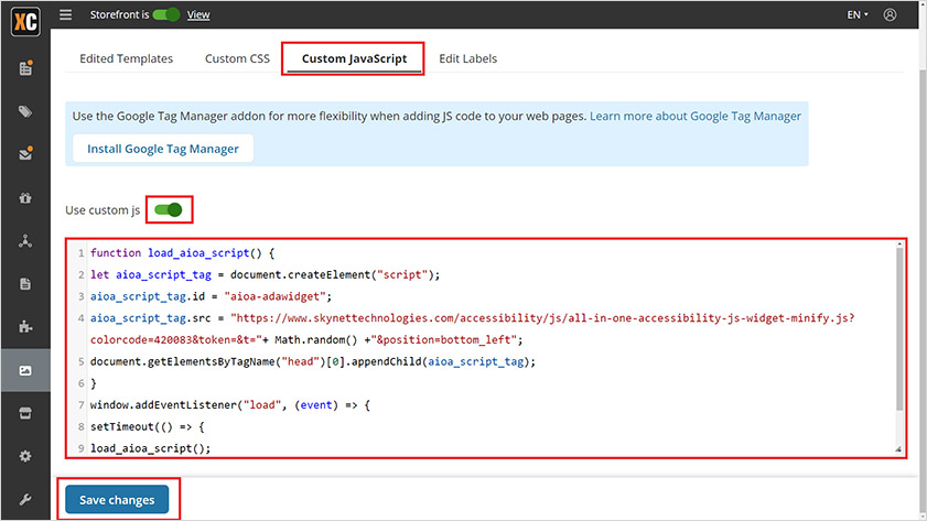 X-Cart wcag web accessibility